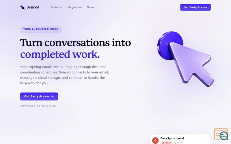 Screenshot of Synced