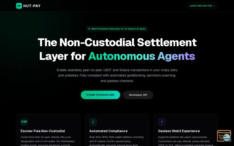 Screenshot of HUT-PAY