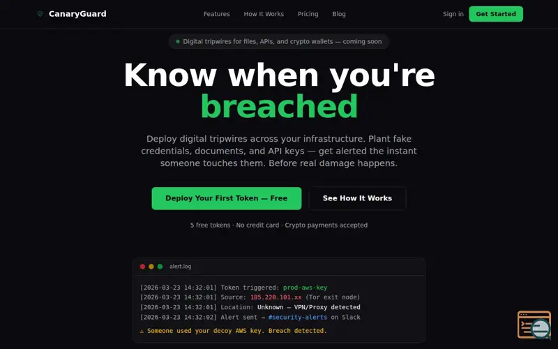 Screenshot of CanaryGuard