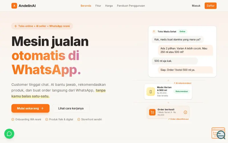 Screenshot of AndelinAI