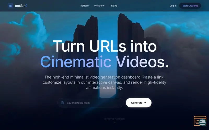 Screenshot of motion0
