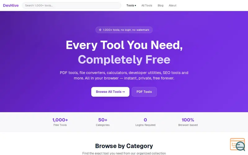 Screenshot of DevHive