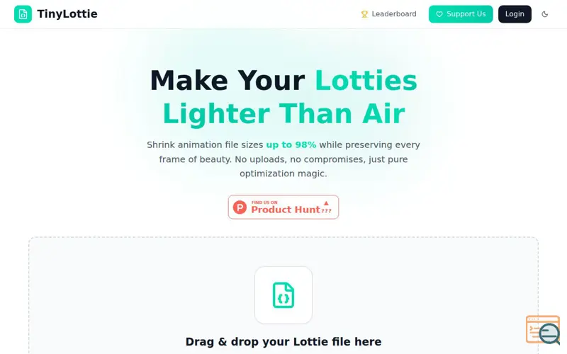 Screenshot of TinyLottie