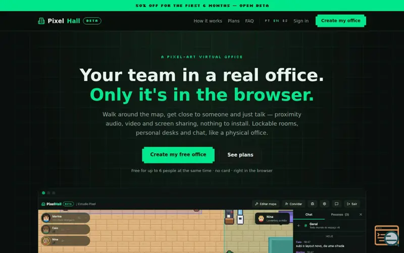 Screenshot of PixelHall