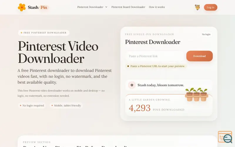 Screenshot of Stashpin
