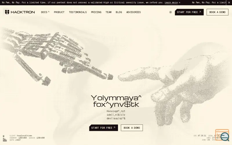 Screenshot of Hacktron