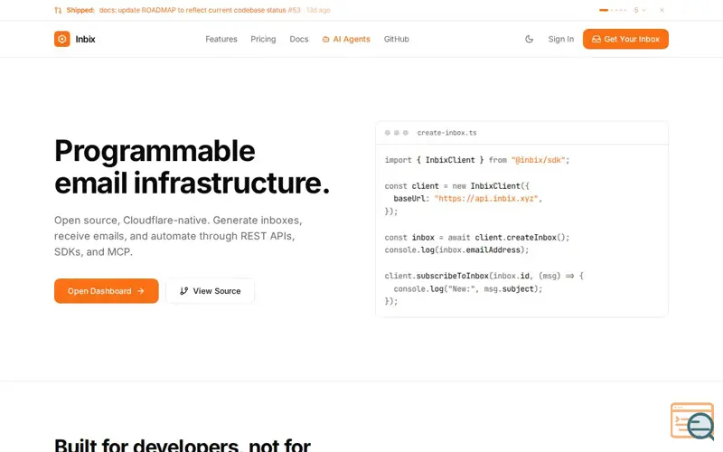 Screenshot of Inbix