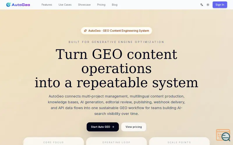 Screenshot of AutoGeo