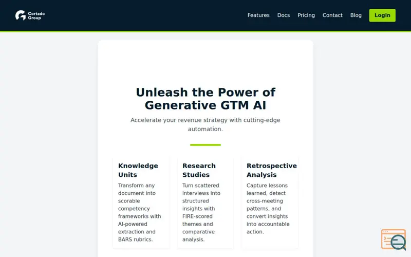 Screenshot of ConOpSys.ai - Next-Level GTM Intelligence