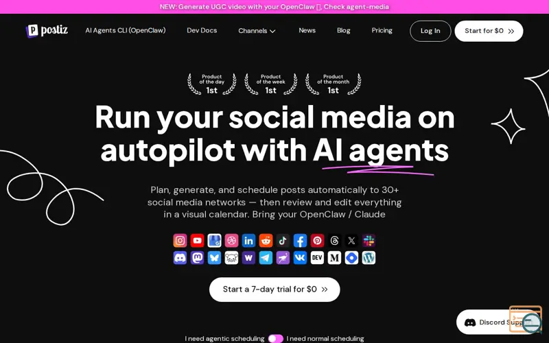 Screenshot of Postiz