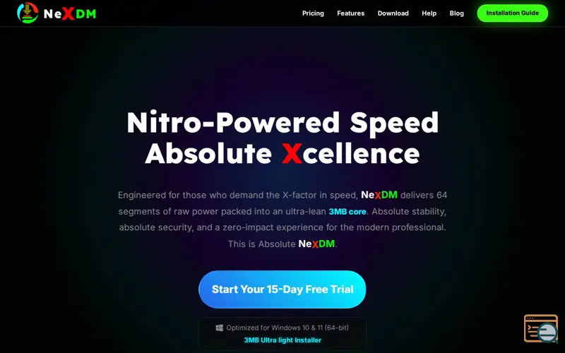 Screenshot of NeXDM