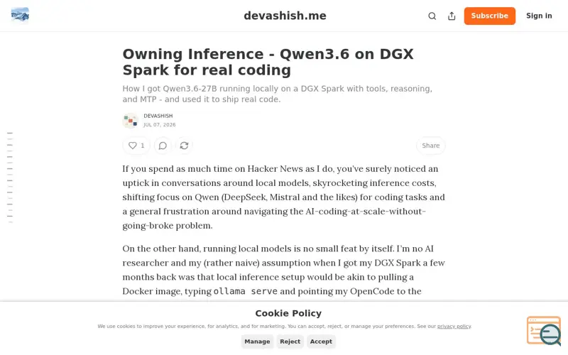 Screenshot of Devashish