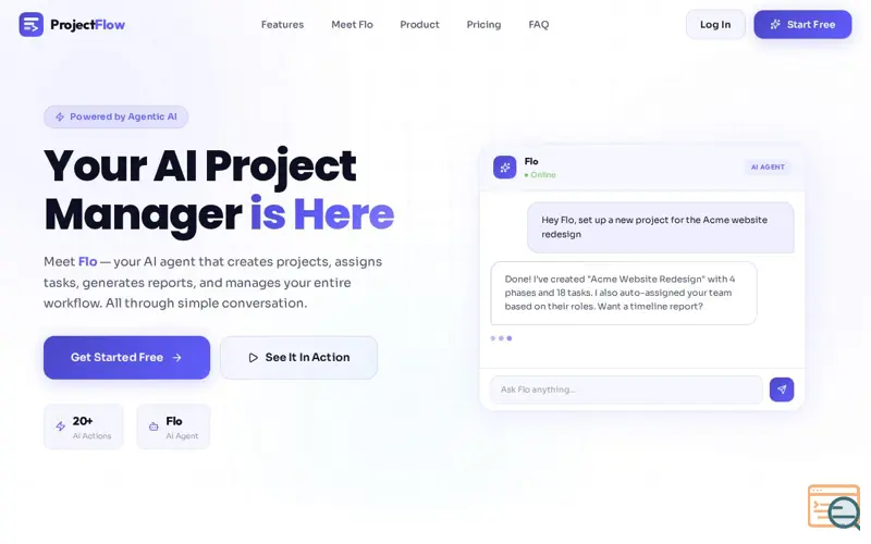 Screenshot of ProjectFlow