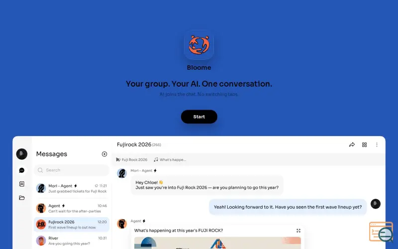 Screenshot of Bloome