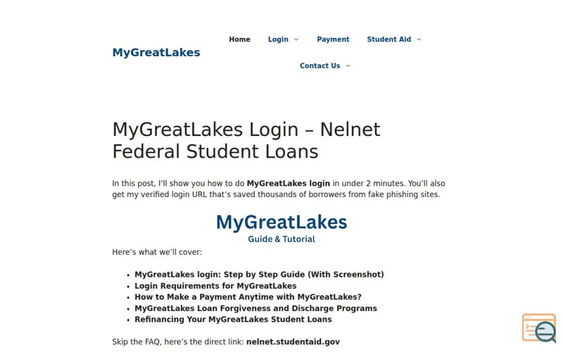 Screenshot of MyGreatLakes