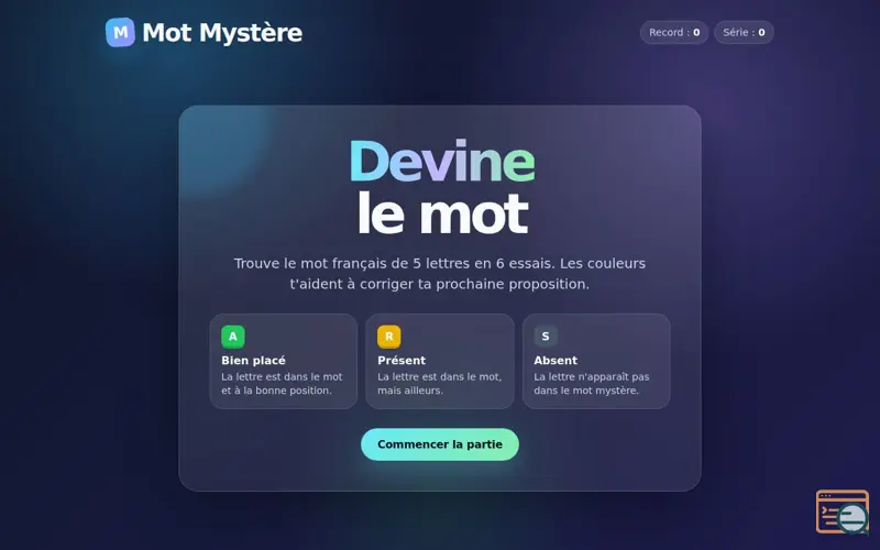 Screenshot of Mot Mystère