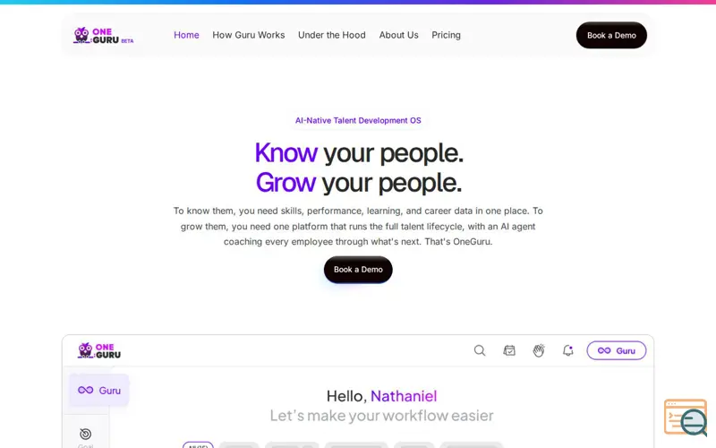 Screenshot of OneGuru