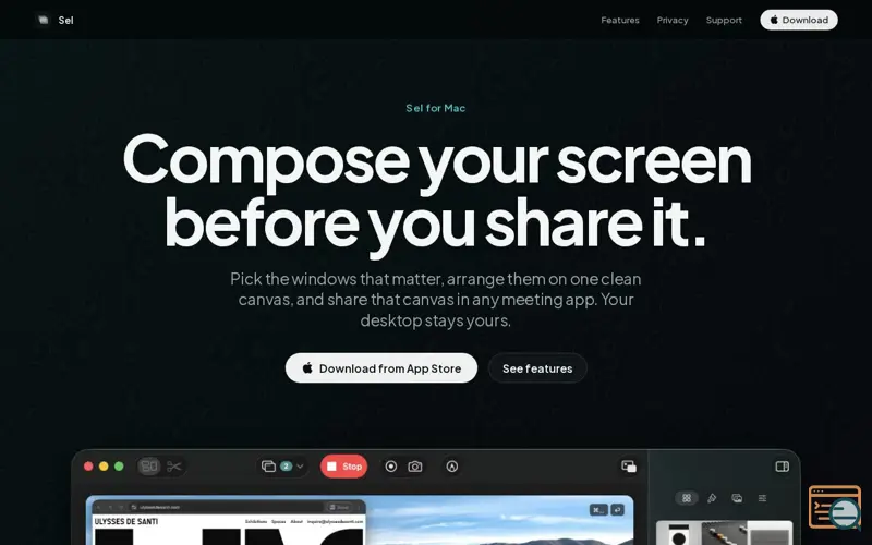 Screenshot of Sel