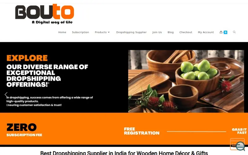 Screenshot of Wooden home decor | Ebouto