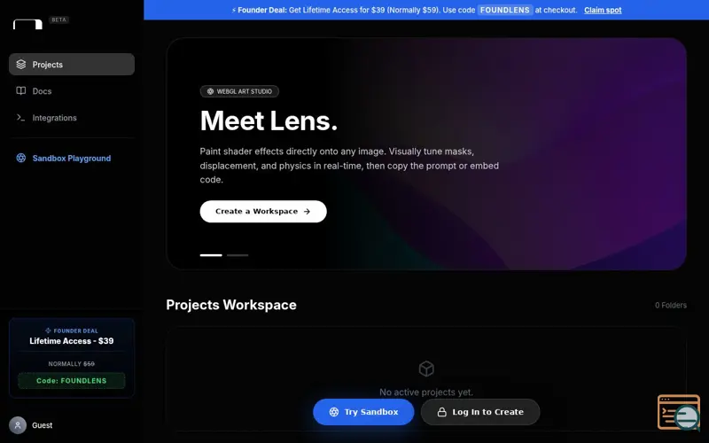 Screenshot of Lens by Addifect