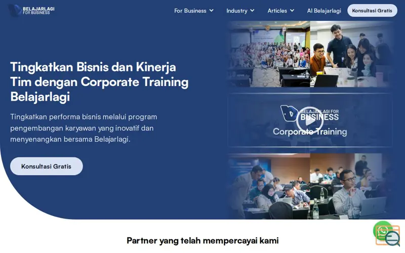 Screenshot of Corporate Training | Belajarlagi