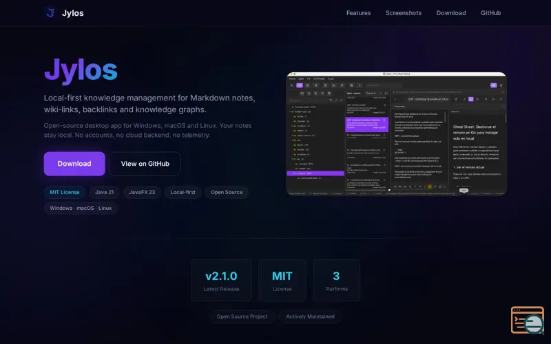 Screenshot of Jylos
