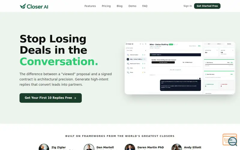 Screenshot of Go Closer Ai 