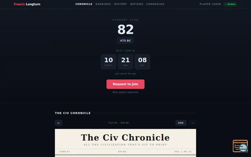 Screenshot of Freeciv
