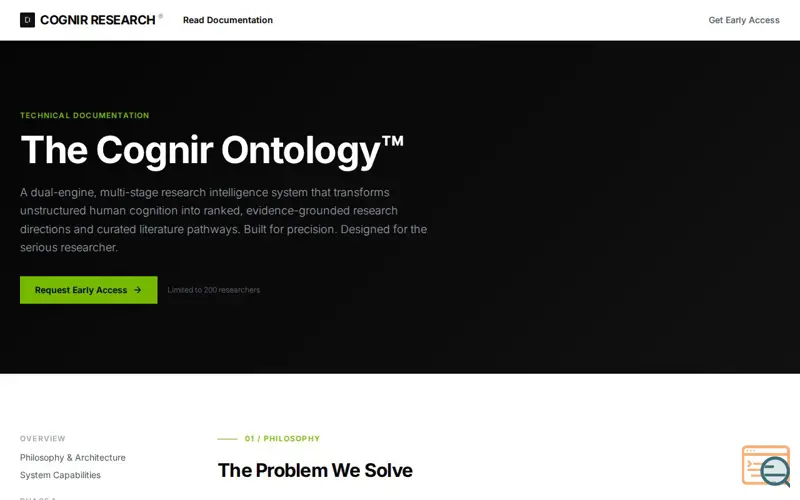 Screenshot of Cognir-research