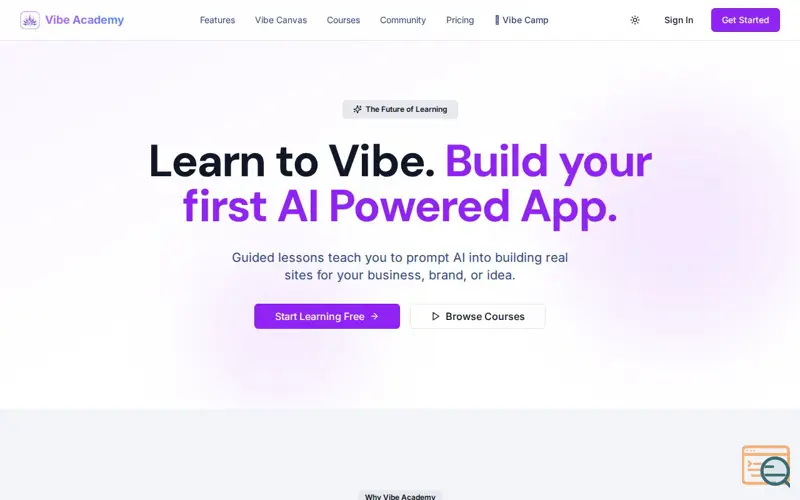 Screenshot of Vibe Academy by Maguey.io