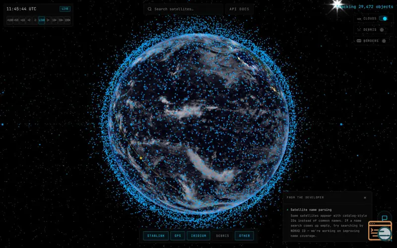 Screenshot of Satlas