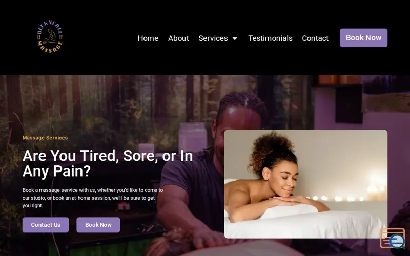 Screenshot of BecknCall Massage