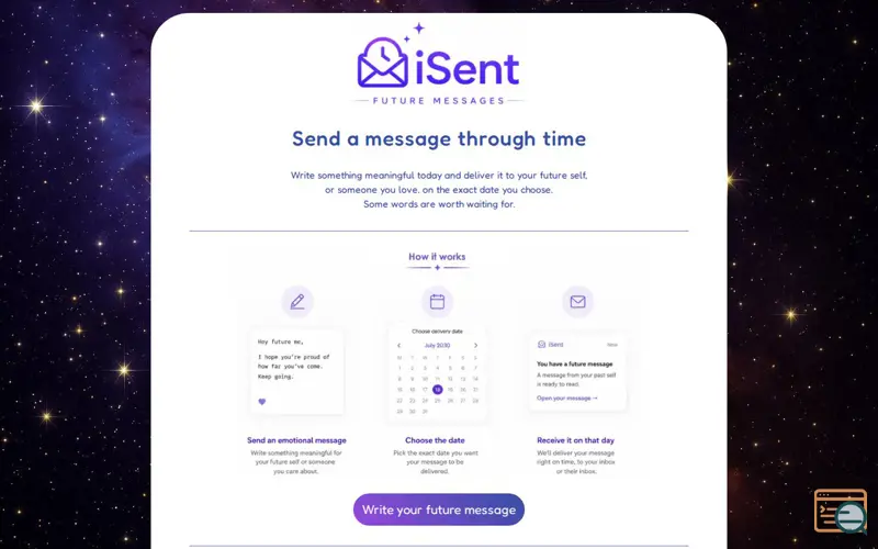Screenshot of iSent Future Messages