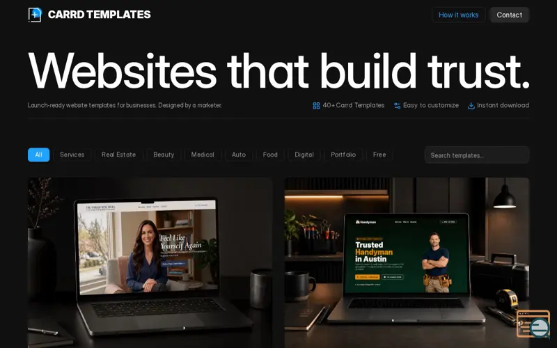 Screenshot of Carrd Templates