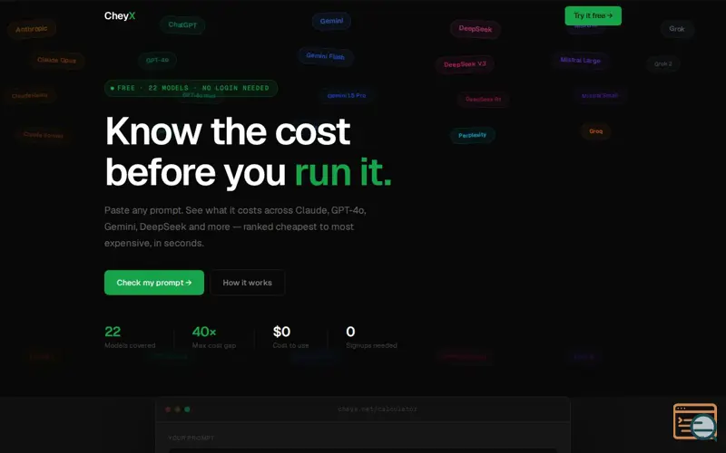 Screenshot of CheyX