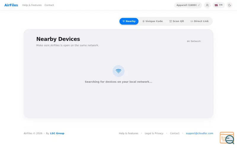 Screenshot of AirFiles