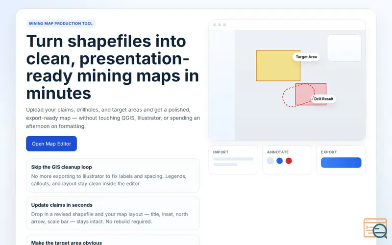 Screenshot of Exploration Maps