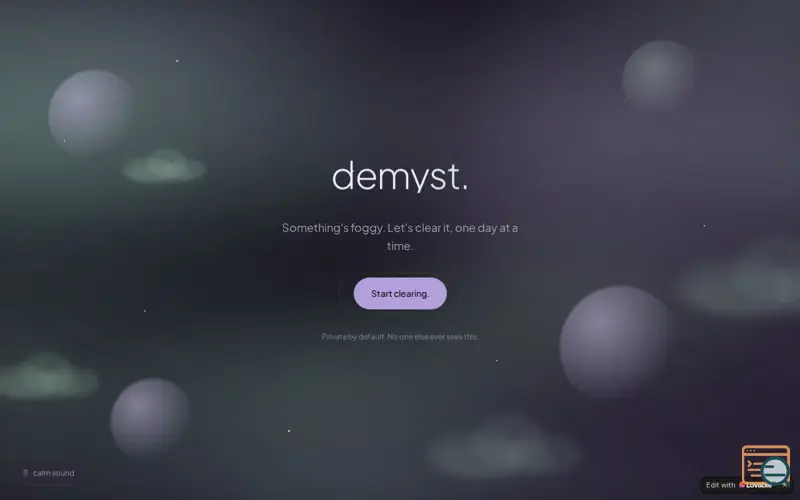 Screenshot of DEMYST-something's foggy, let's clear it