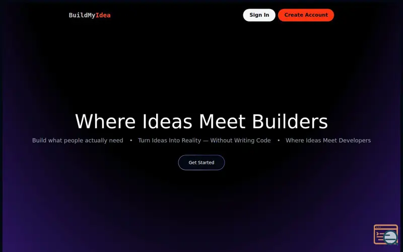 Screenshot of Build My Idea