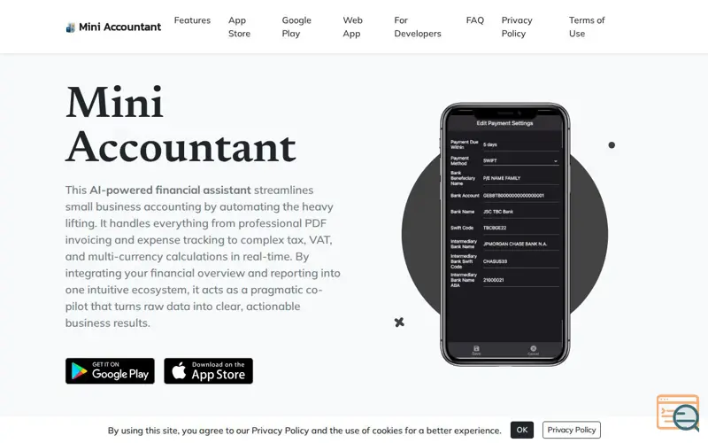 Screenshot of Mini Accountant