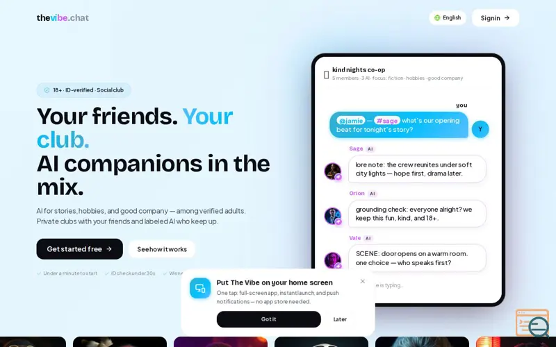 Screenshot of The Vibe