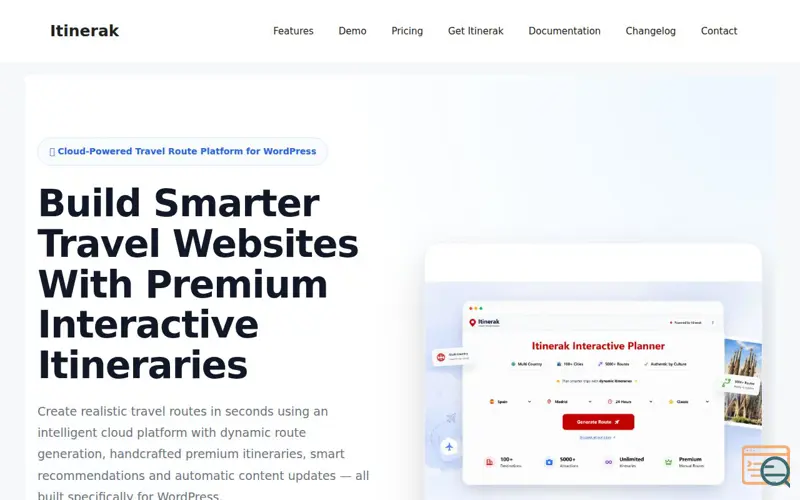 Screenshot of Itinerak