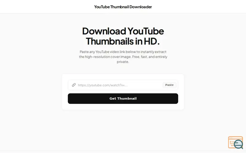Screenshot of YouTube Thumbnail Downloader