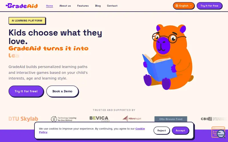 Screenshot of GradeAid