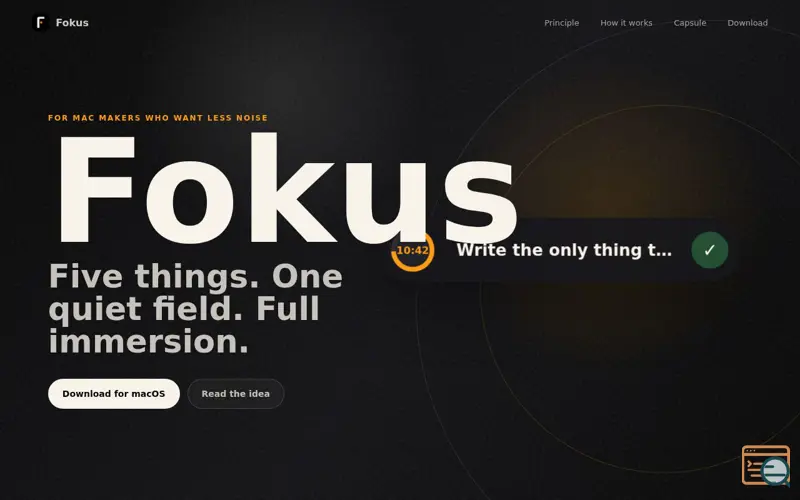 Screenshot of Fokus