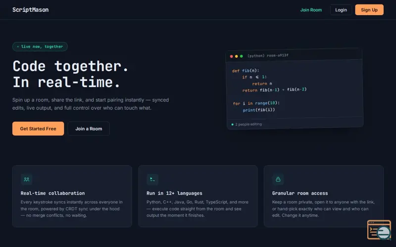 Screenshot of ScriptMason