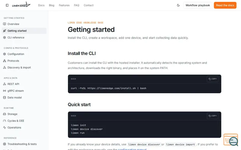 Screenshot of Limenedge