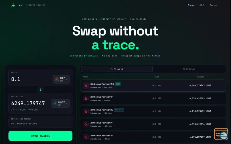 Screenshot of TheBlinkSwap