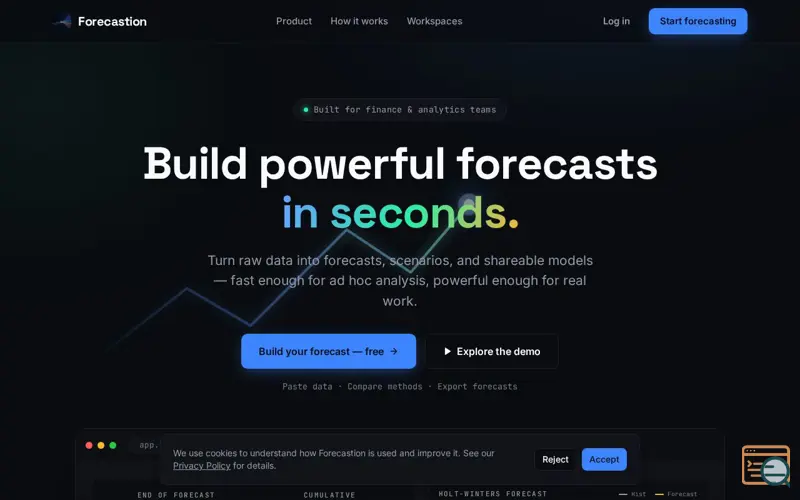 Screenshot of Forecastion