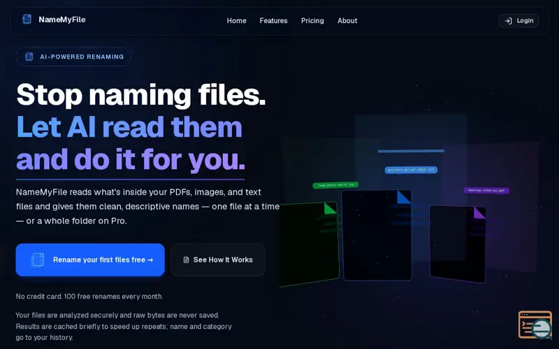 Screenshot of Namemyfile